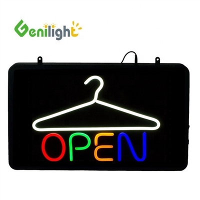 Poupança de energia Custom LED Open Sign Genilight Interior para Limpezas a Seco 3 modos de flash