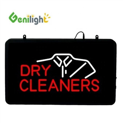 Poupança de energia Custom LED Open Sign Genilight Interior para Limpezas a Seco 3 modos de flash
