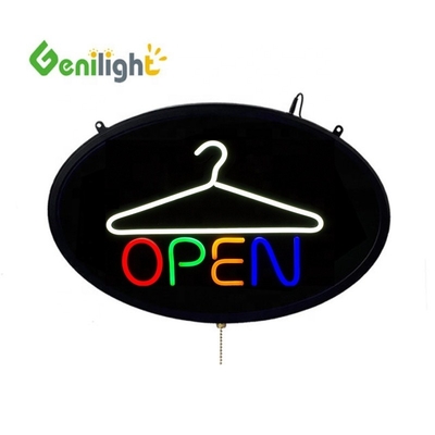 Poupança de energia Custom LED Open Sign Genilight Interior para Limpezas a Seco 3 modos de flash