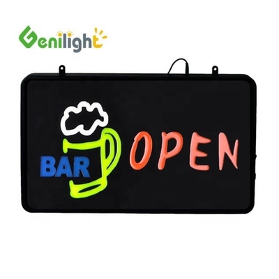 LED Bar Pub Wall iluminado sinal de forma retangular Instalação pendurada feita conveniente