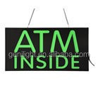 Shopping Mall Alta Resolução Popular Animado Led Slim ATM Machine OPEN Sign Business Switch/Chain
