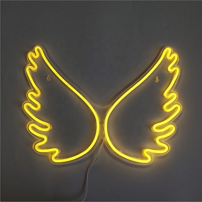 45*34cm Angel Wing Neon Signs para Decoração de Parede no Quarto das Meninas Quarto das Crianças Energia do Casamento