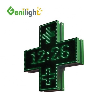SDK Função Área exterior impermeável Programável Full Color Cross Display Farmácia LED Sign