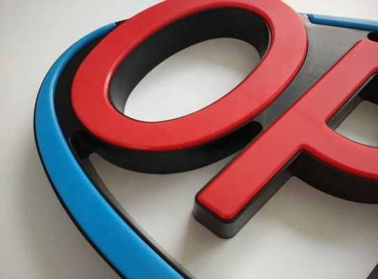 Personalizado Jumbo ULTRA BRIGHT LED OPEN SIGN Flashing Scrolling Modes Vermelho/Azul Perfeito