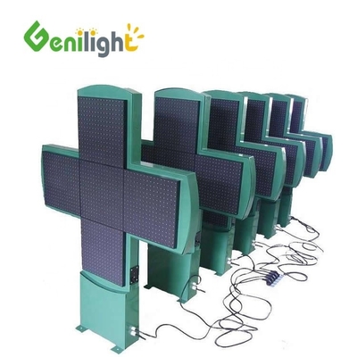ODM Full Color LED Cross Pharmacy Sign com controle WIFI e configuração de 1G Pixel