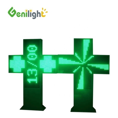ODM Full Color LED Cross Pharmacy Sign com controle WIFI e configuração de 1G Pixel