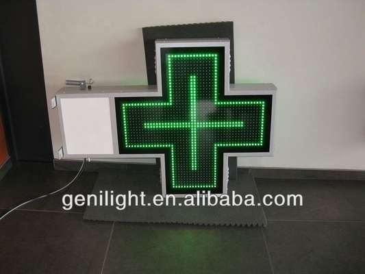 Anúncio de farmácia de cor verde LED com um ângulo de visão amplo