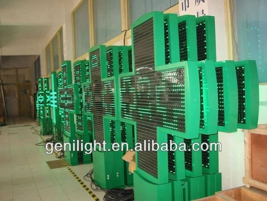Anúncio de farmácia de cor verde LED com um ângulo de visão amplo