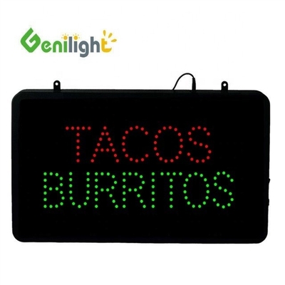 Genilight 22 * 13 polegadas CE RoHS flashing LED sinal de neon para estúdio fotográfico forma retangular