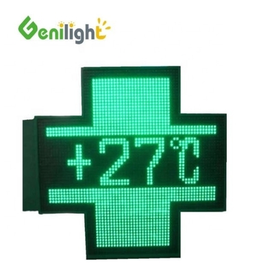 Display LED cruzado de farmácia ao ar livre com flash luminoso e integração de função SDK