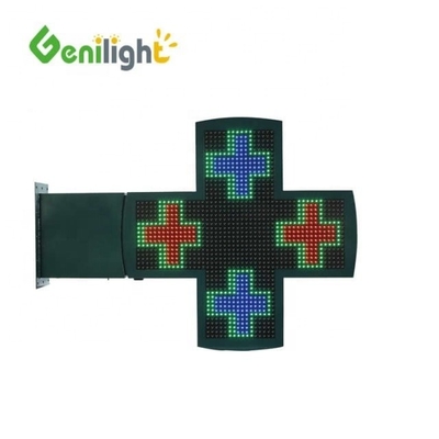 Display LED cruzado de farmácia ao ar livre com flash luminoso e integração de função SDK