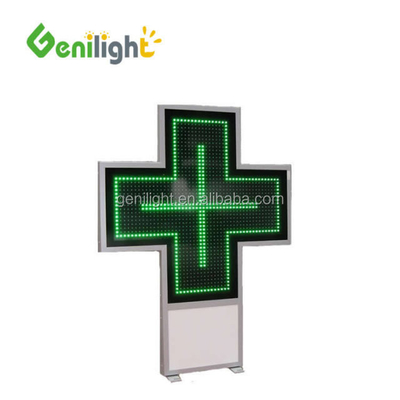 Outdoor Green LED Farmácia sinal P10 P16 P20 P25 RF WIFI 1024*1024mm Brilho ≥6000CD
