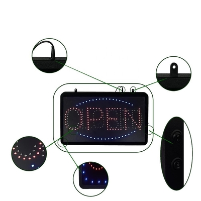 Super brilhante aberto fechado animado sinalização de janela LED piscando com e PCB Front Board