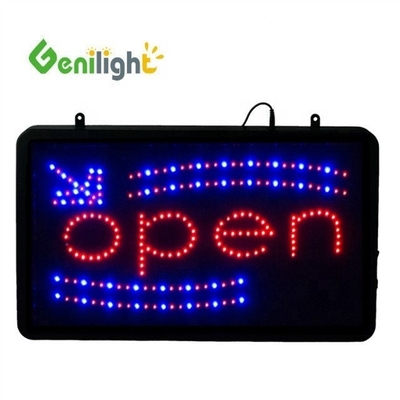Animação LED Neon Open Sign com Horas Display Função Animação Painel de frente Acrílico