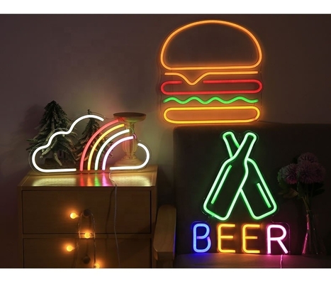 Árvore de Natal personalizada luz de sinal de neon para decorações de festa brilhante e festivo