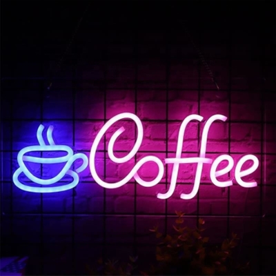 Lâmpada de noite de vidro acrílico Arte Neon
