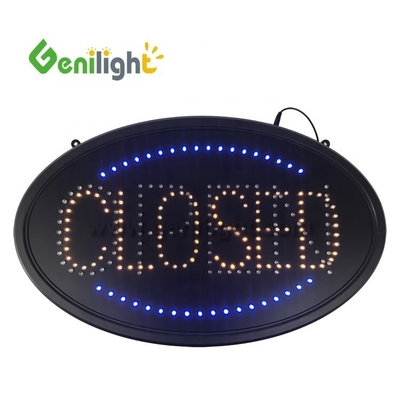 Alto brilho Custom 58 * 36cm LED sinal aberto / fechado com material superbrilhante