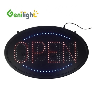 Alto brilho Custom 58 * 36cm LED sinal aberto / fechado com material superbrilhante