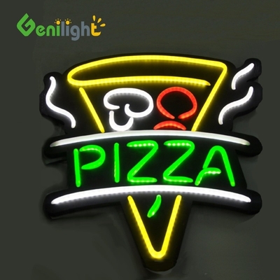 Logotipo personalizado LED Pizza Sign com longa vida útil GLT-FNS002
