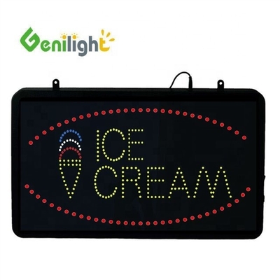 56*33 Tamanho do painel Genilight gelado LED acrílico sinal aberto com tela sensível ao toque