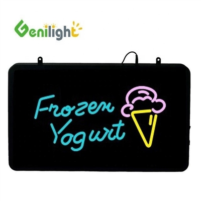 56*33 Tamanho do painel Genilight gelado LED acrílico sinal aberto com tela sensível ao toque