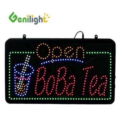 Indicação de abertura de LED JUICE BAR personalizada com modo de animação piscando e seleção de mídia fotográfica