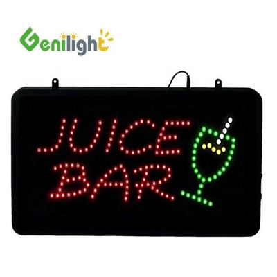 Indicação de abertura de LED JUICE BAR personalizada com modo de animação piscando e seleção de mídia fotográfica