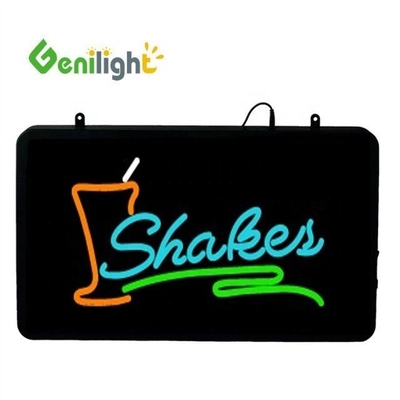 Indicação de abertura de LED JUICE BAR personalizada com modo de animação piscando e seleção de mídia fotográfica