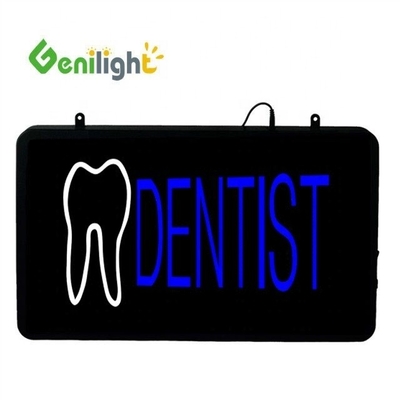ABS Open-Mold Genilight Oval 58*36cm LED Neon Open Sign com logotipo de dente