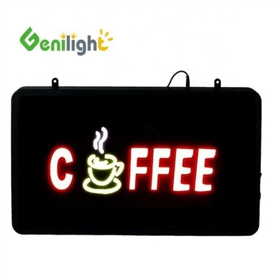 Sinal de neon LED de alta resolução para negócios de autoatendimento Iluminado Copo de café aberto