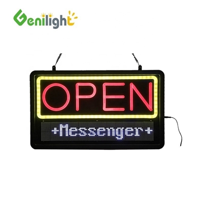 Sinais de abertura LED com opções ON/OFF e flash em forma oval brilhante 58*36 Tamanho do painel