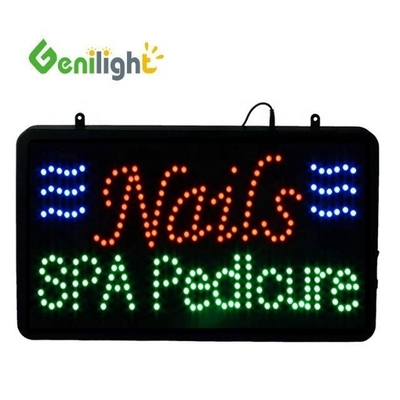 ABS Open-Mold Custom Indoor Animation Led Open Sign para Salão de beleza/Waxing/Spa/Nails Store
