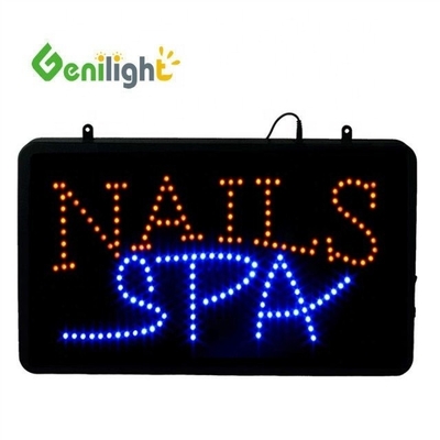 ABS Open-Mold Custom Indoor Animation Led Open Sign para Salão de beleza/Waxing/Spa/Nails Store