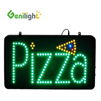 Função de relação de contraste SDK LED aberta Janela de pizzaria pendurada Sinais de negócios Cores piscantes