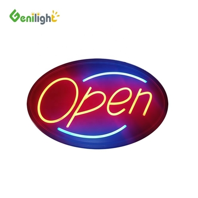 Tabuleiro de sinalização LED de néon animado com controle remoto Forma oval 56*33 cm Dimensão do ecrã