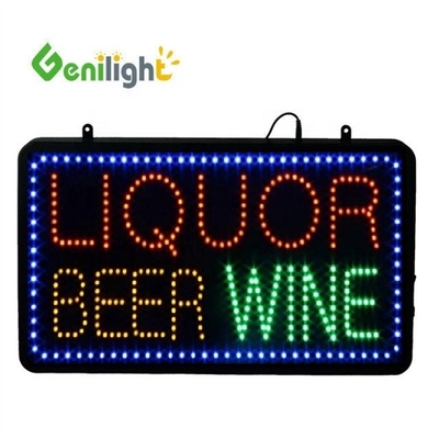 TAG DE NEON LED DE LIQUOR DE Alta Densidade de Pixéis para Lojas DC12V Outframe ABS Open-Mold