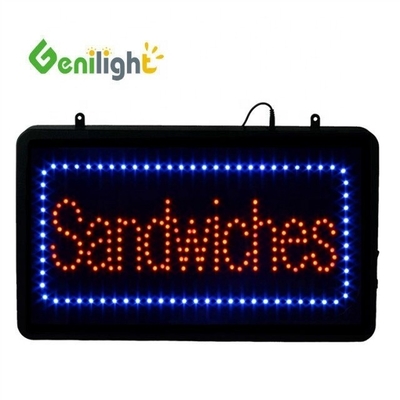 Design personalizado DC12V BURRITOS LED Neon Open Sign por Genilight IP Rating Profundidade de cor -