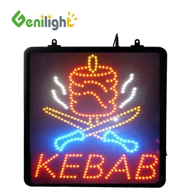 Genilight Indoor 56*33cm Publicidade Kebab LED Letras Sinais com ABS Open-Mold Outframe