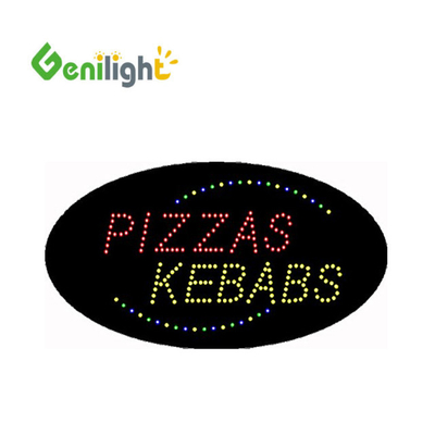 Genilight Indoor 56*33cm Publicidade Kebab LED Letras Sinais com ABS Open-Mold Outframe