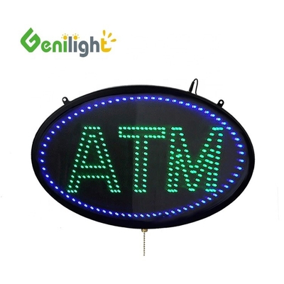 Placa de circuito impresso Material acrílico e forma oval LED Banco de publicidade caixa eletrônico sinal aberto