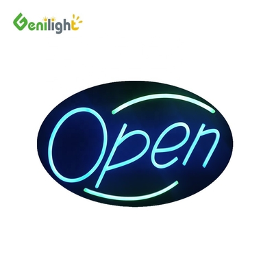 Colorido Genilight Open Sign Neon LED Negócios Animação de Animação Publicidade Displays Painel 56 * 33cm