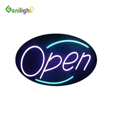 Colorido Genilight Open Sign Neon LED Negócios Animação de Animação Publicidade Displays Painel 56 * 33cm
