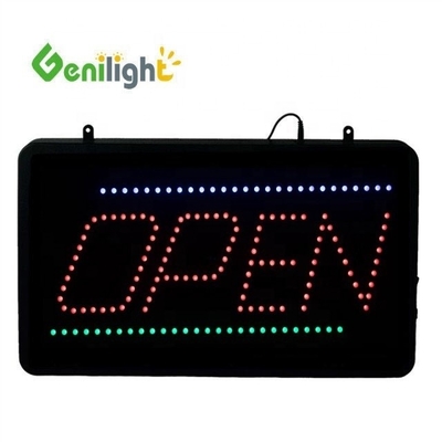 Modo de animação flashing Genilight 56*33 cm Full Color LED Eletrônico Neon OPEN Sign