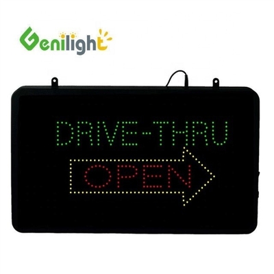 22 * 13 polegadas CE e RoHS Genilight Interior RGB iluminado Drive Thru Coffee Neon Open Sign