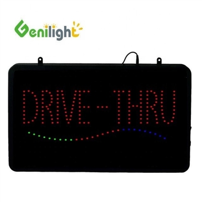 22 * 13 polegadas CE e RoHS Genilight Interior RGB iluminado Drive Thru Coffee Neon Open Sign