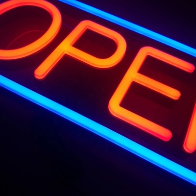Indicação de neon personalizada acrílica de luz LED Consumo de energia 1 12V LED 3 tipos de função de mudança