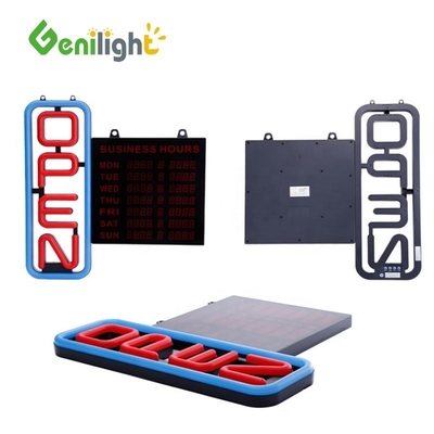 Consumo Genilight GLT-LSN6050H-001 Cor Vermelha Azul Cor Neon Aberta LED Com Horas