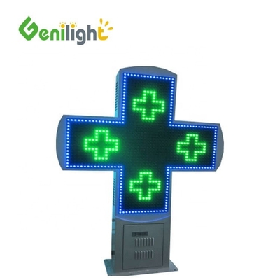 Luz elétrica LED Farmácia sinal cruzado para medicina Farmácia Químico Hospital