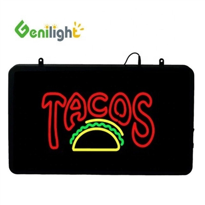 22 * 13 polegadas LED sinal de neon para TACOS Loja Brilho Função de cores completas 2 modos de mudança