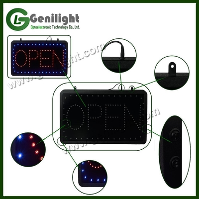 Publicidade interior 56*33cm RGB LED Moving Open Sign com longa vida útil do original